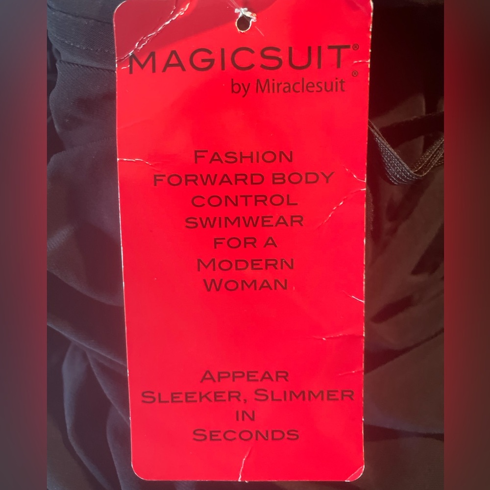 🆕 MAGICSUIT Halter Neck Tummy Control Swim Dress One-Piece Black 10 Medium M - Picture 11 of 16